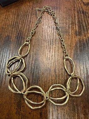 Gold Statement Loop Necklace - Women Jewelry